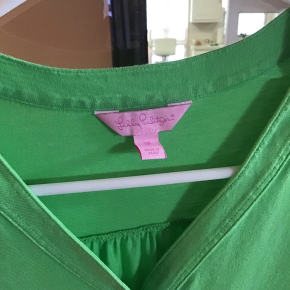 ❌❌SOLD❌❌Lilly Pulitzer Green Casual Top, Sz Xs-S - Picture 3 of 8